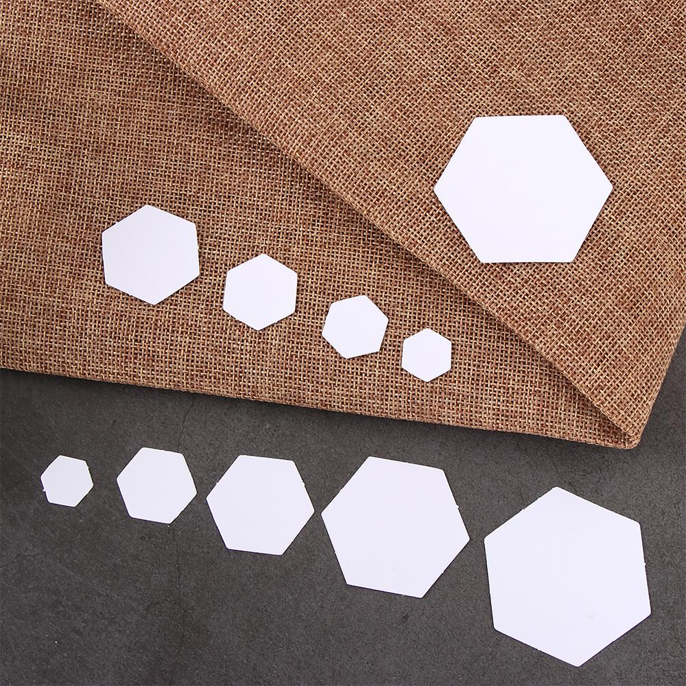 100PCS Sewing Patterns DIY Craft Hexagon Templates Garment Fabric Patchwork Paper Quilting