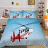 3D Bedding Set Vehicle Pattern Quilt Cover and Pillowcase 2 or 3 Pieces of Aircraft or Bicycle Printed Full-size Washable and Comfortable Bedding
