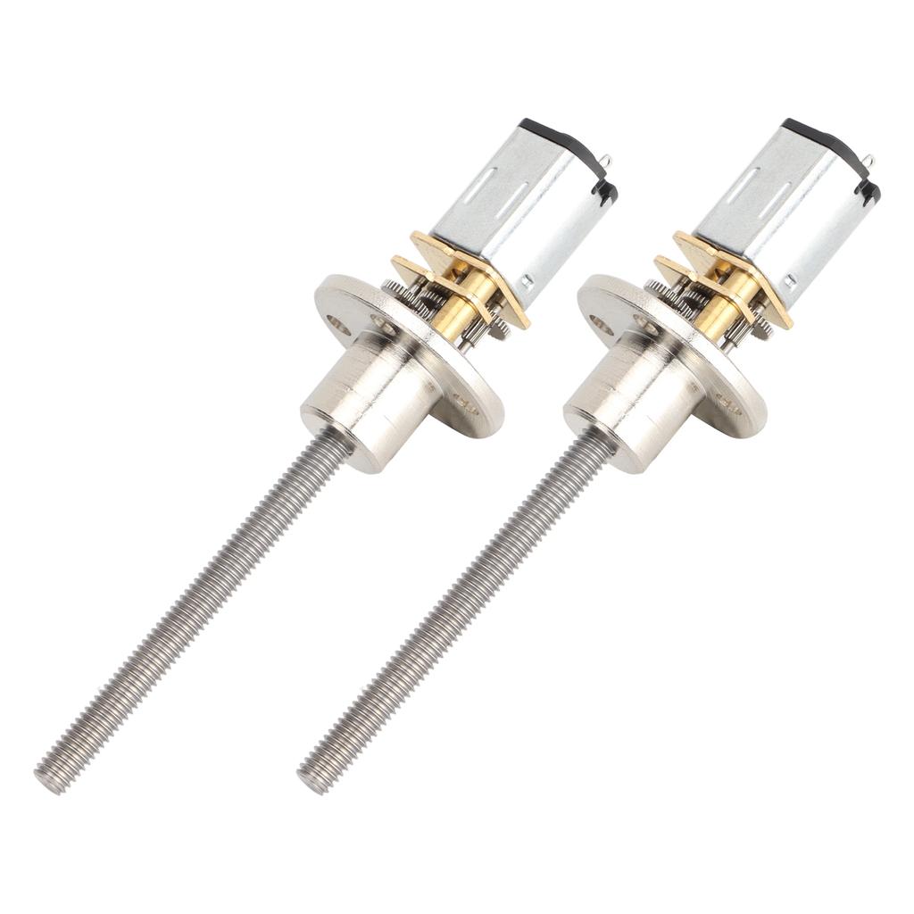2 Pcs Speed Reduction Gear Motor 12GA N20 30RPM DC 3V Gear Motor with M4x55 Screw Thread Shaft and Flange Connector