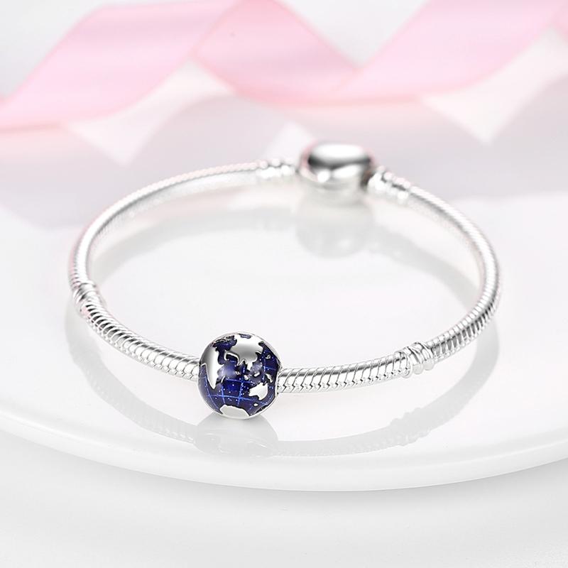 Fit Bracelet Charms Diy 925 Silver Travel Airplane Luggage Air Balloon Charm Beads Jewelry Gift