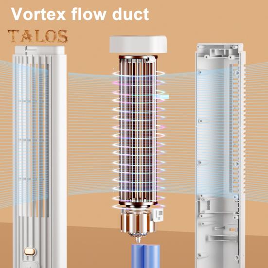 Portable Tower Bladeless Fan Air Conditioner with 3 Speeds Strong Airflow Quiet Operation Vertical Horizontal Desk Fan