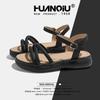 Глобальные сандалии на платформе женская верхняя одежда XHQ-GH109 весенние новые повседневные туфли с юбкой односложный пояс пляжная обувь