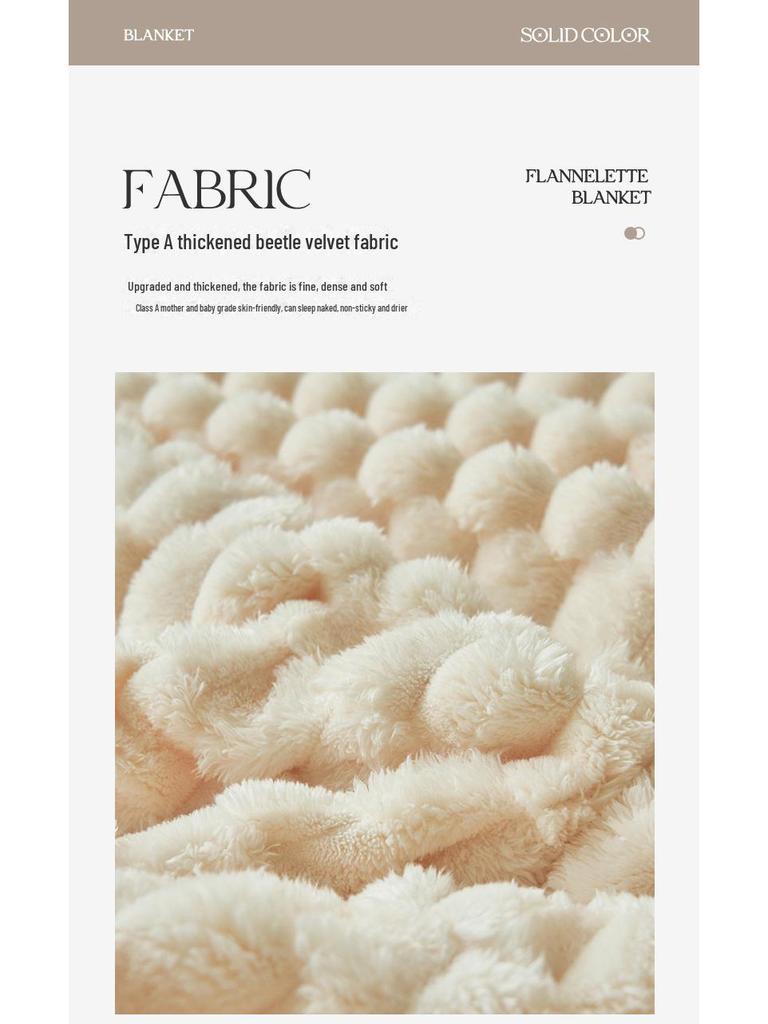 Двухслойное одеяло из кораллового флиса Golden Turtle - толстое, теплое покрывало для дивана
