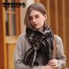 Cashmere Like Scarf New Winter Tassel Plaid Shawl Scarf WomenS Medium Length Thickened Warm Scarf