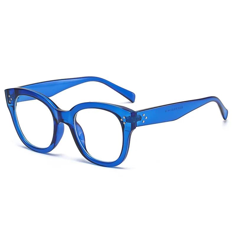 Full Frame Retro ladies Men Optical Computer Eyeglasses New Large Square Anti Blue Light Glasses Frames Decoration Fake Eyewear