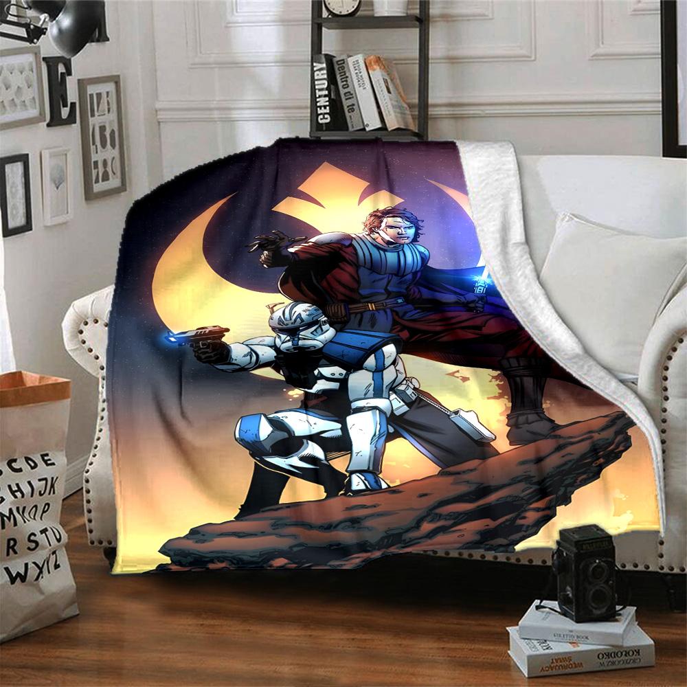 Star Wars Blanket Comfortable Great for Office Seaside Bedding All-Season Use Modern Gift for Travel Home Birthdays