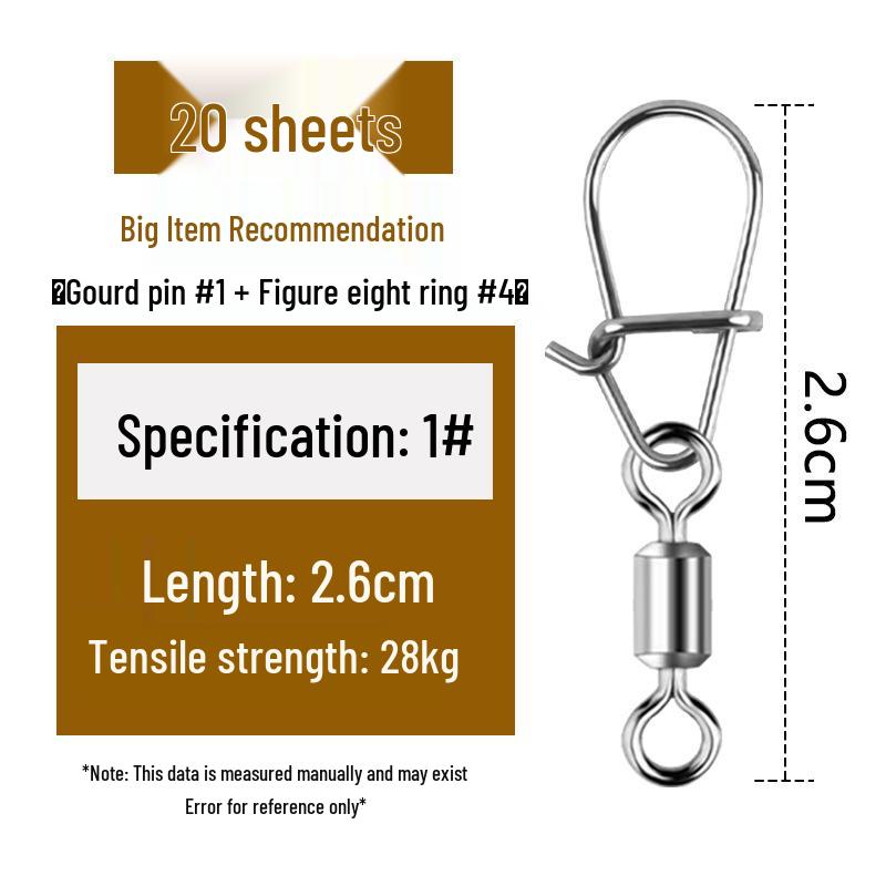 Enhanced Figure Eight Micro Swivel Connector Lure Pin Accessories