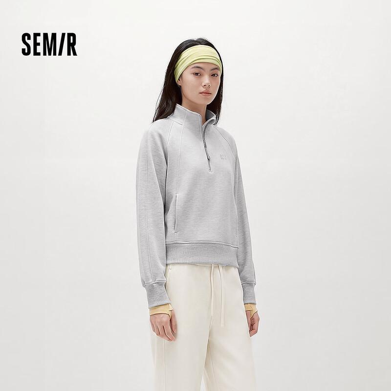 Женская зимняя толстовка Semir с флисовой подкладкой, с молнией до середины и воротником-стойкой