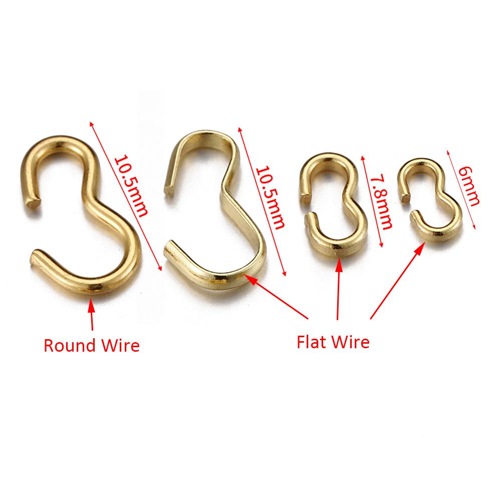 50pcs Stainless Steel 8 Shape Clasps Connectors for Jewelry Making DIY Necklace Bracelet Hooks Findings Supplies Wholesale