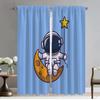 Astronaut Cartoon Curtains for Living Room Curtain for Room 2 Panel Shades Halloween Decoration Partition Home Interior Curtains