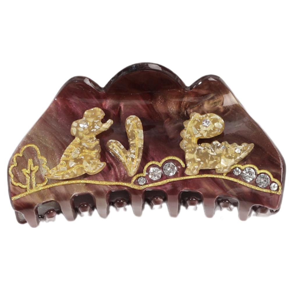 Acrylic Ocean Themed Hair Claw Secure Hold Hair Clip With Trendy Shark Pattern Fashion Hair Accessory For Daily Styling