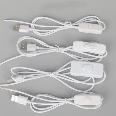 USB-кабель постоянного тока 5 В 501 303 304, переключатель включения/выключения, проводной разъем, 2 контакта, источник питания «сделай сам», удлинитель для зарядки, диммерный шнур для вентилятора со светодиодной лентой