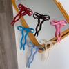 Multicolor Acetic Acid Bow Hair Stick Chinese Style Pan Hair Fork Cute U-shaped Hairpin  Ladies