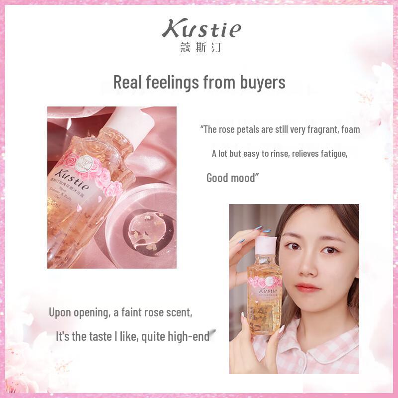 Kustie Rose Petal Shower Gel 3-Pack (3x380g)