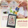 Stitch Book, Needlework Loose Leaf Book, Linen DIY Needlework Book