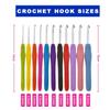 Набор крючков для вязания, пряжа, спицы, эргономичная ручка, набор разноцветных крючков для вязания, 11 размеров, для мам, бабушек, подарков