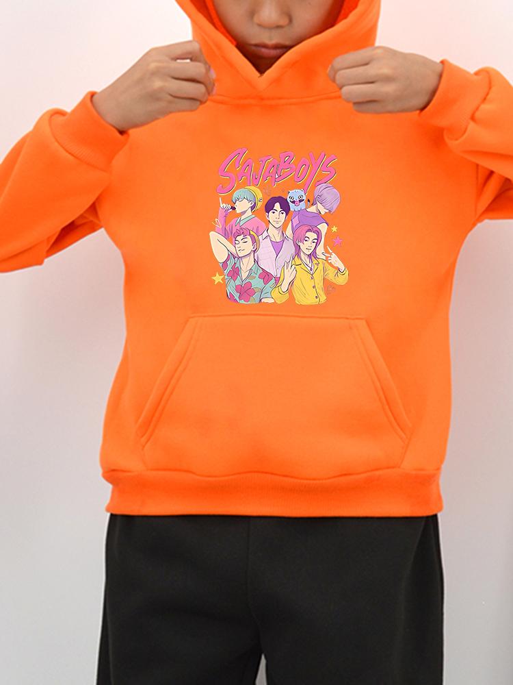 Kpop охотники на демонов принт аниме худи мультяшная куртка осенний пуловер y2k Saja для мальчиков детские худи флисовая толстовка одежда для девочек