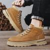 Fashion Men's Boots High Top Casual Sports Shoes for Men Designer Anti-Slip Ankle Boots Outdoor Thick Sole Men Working Boots New
