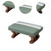 Foot Rest with Wooden Legs Rectangle Step Stool Padded Small Ottoman for Couch