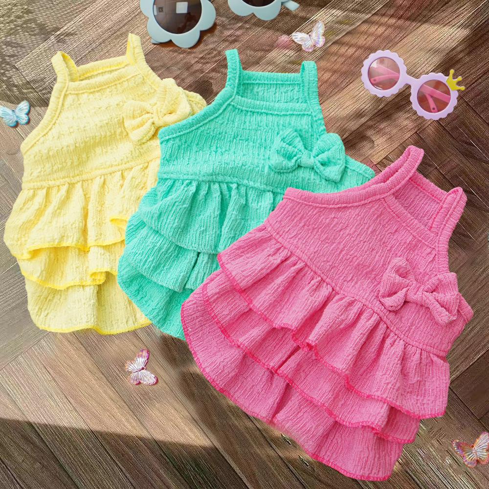 Summer New Pet Dog Princess Skirt Thin Teddy Bear Small Dog Clothing Supplies Candy Skirt Cat Clothes