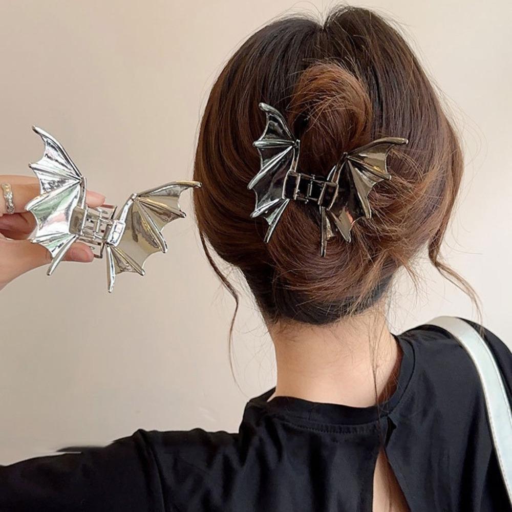 Акула клипса Bat Claw Clip Y2k Bat Hairpin Подарки Bat Wing Hair Claw Halloween