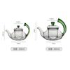 Heat Resistant Clear Glass Tea Pot with Infuser 300ml 600ml Color Warped Handle Glass Teapot Flower Puer Tea Infuser Pot Tea Set