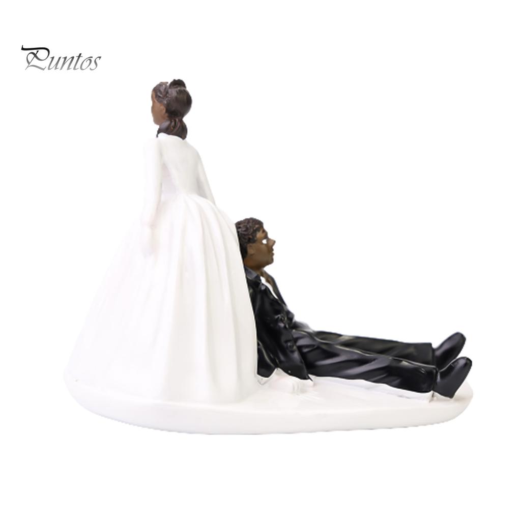 Puntos Смола Элегантная Невеста Жених Пара Торт Топпер Свадебная Статуэтка Подарок на День Святого Валентина