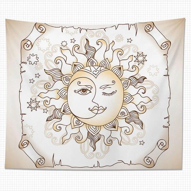 Гобелен Бог Солнца Искусство Тотем Украшения Дома Гостиная Висячий Фон Ткань