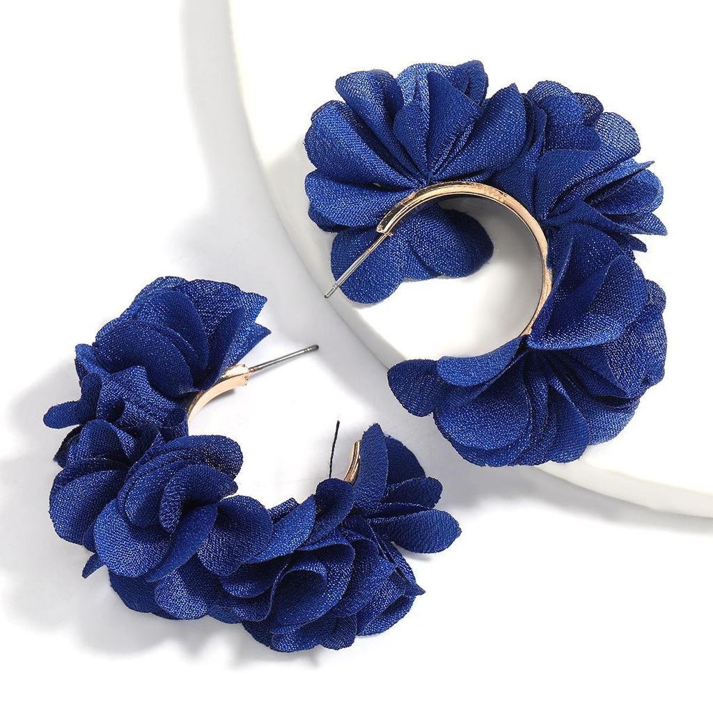 Серьги2020: Новые серьги-цветы из сплава в форме буквы С, европейский и американский стиль, сексуальный женский аксессуар