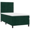 Box Spring Bed with Mattress Dark Green 90 x 190 cm Velvet