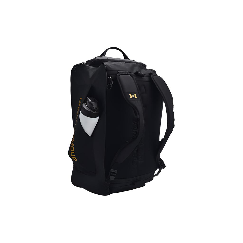 Under Armour Contain Duo 50L Waterproof Large Capacity Polyester Backpack Men Backpack Black Metallic-Gold 1381919-001