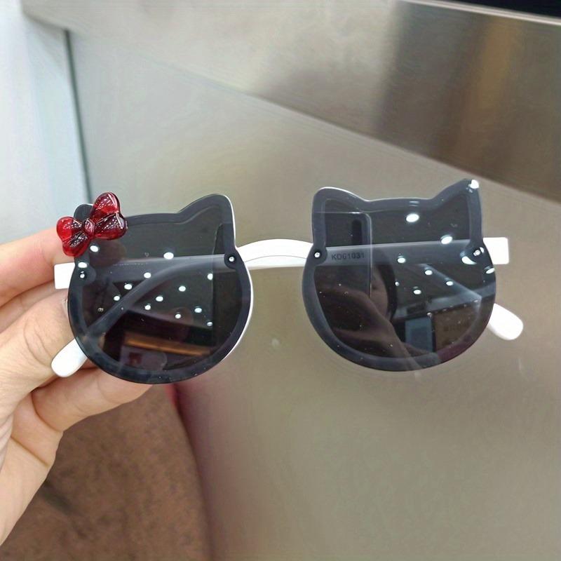 Children's Fashion Trendy Glasses Baby Girl Cute Cat Ear Cartoon Glasses Trendy New Beach Glasses Travel Decoration Glasses