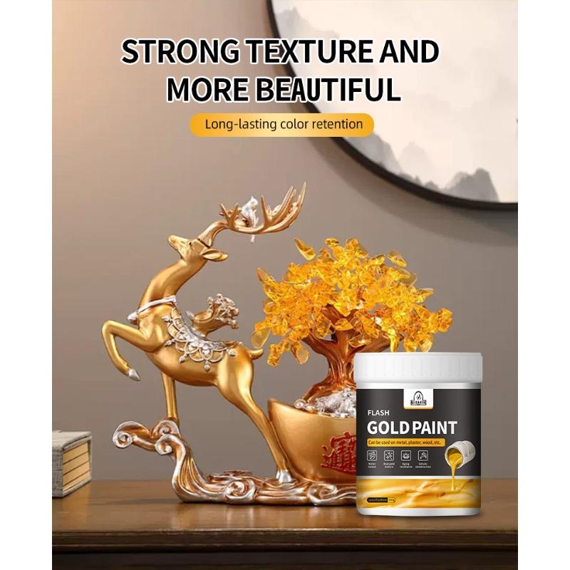 Water based gold foil paint, gold powder paint, gold art paint, gold paint, gold foil brush paint