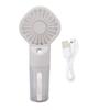 Portable Handheld Misting Fan USB Rechargeable Water Spray Mist Fan with 4 Gear Speed White