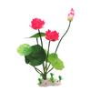 Aquarium Artificial Lotus Plants Fish Tank Decorations Water Grass Ornaments Realistic Aquatic Flowers Easy To Clean Durable Eco-Friendly