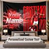 Custom Name Text Tapestry Cristiano Ronaldo Personalized Polyester Wall Tapestry For Bedroom And Room