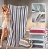 70x140 Striped Bath Towel Soft Absorbent Microfiber Face Washing Home Soft Thickened Coral Velvet Bath Towel