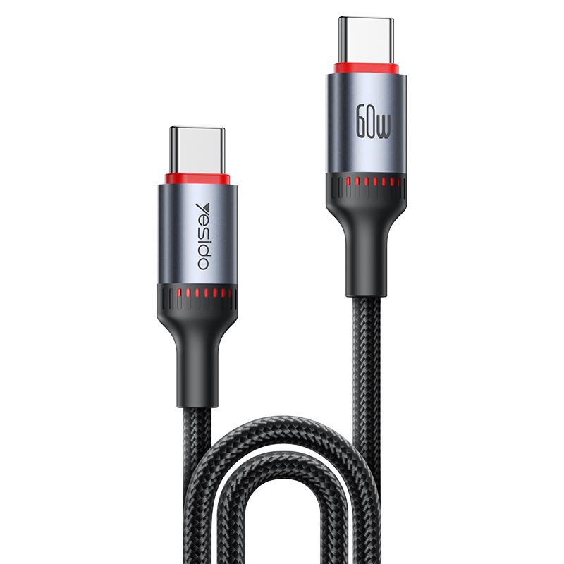 CA184 PD27W 3A USB-C / Type-C на 8-контактный кабель для зарядки и передачи данных, длина: 2м (черный)