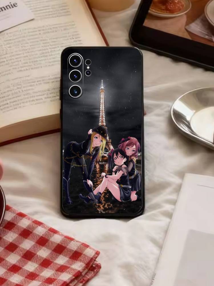 Чехол для телефона Love Live Асака Карин для Samsung S26, S25, S24, S23, S22, S21, S20, S30, Ultra, Plus, Fe, Note, 5G Черный