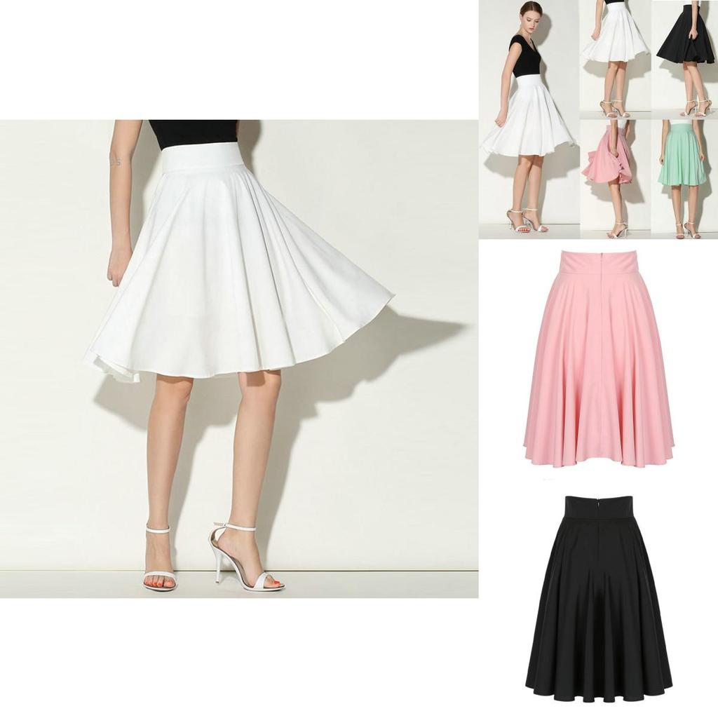 Premium Quality New Women Flared Knee Length Skater Skirt For Stylish Office Wear