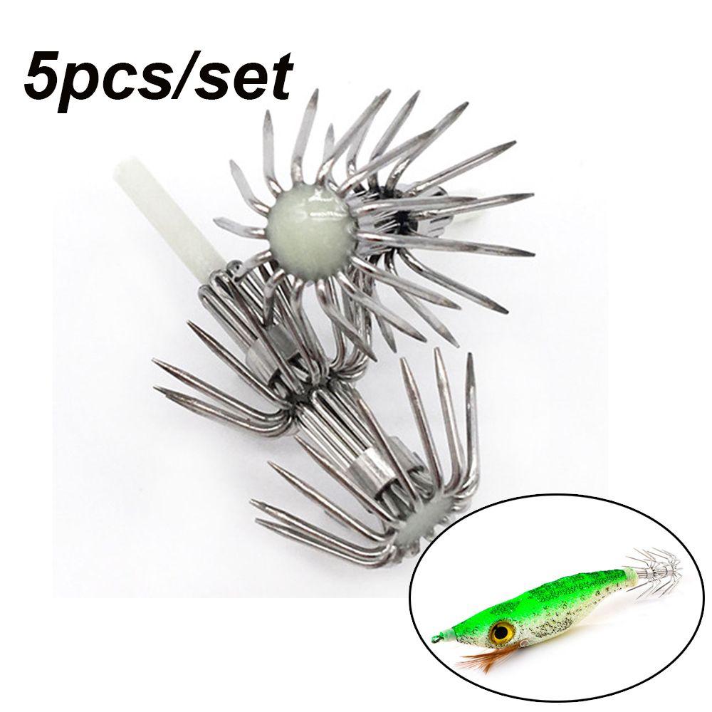 Lures Double layer Fishing Tackle Glow in Dark Umbrella hook Octopus Squid Lure Hooks Plastic Baits