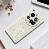 For Xiaomi 15 Ultra Case Pink Blue Flowers Pattern Printing Straight Edge TPU Phone Back Cover
