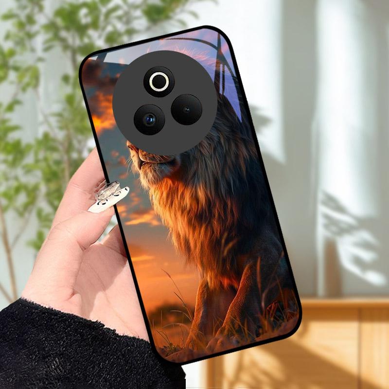 Закаленное Стекло Чехол для Телефона Для OPPO Realme P3 Pro 5G Funda Ударопрочный Жесткий ПК Корпус Задняя Крышка Для Realme P3Pro RMX5032 Coque