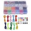 2025 Latest Model Letter Beads 6mm 10 Color Elastic Thread Big Hole Beads Set for Crafts M