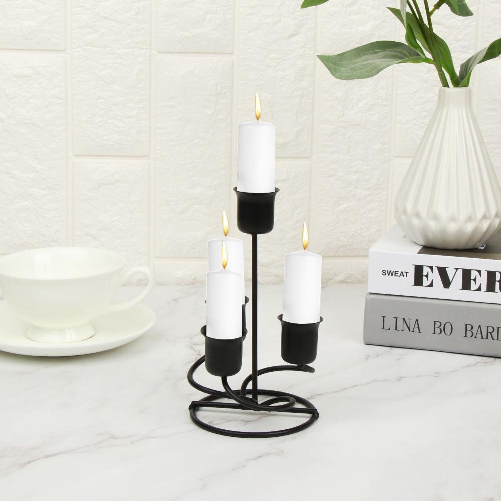 Подсвечники Столбовые свечи Кованый железный канделябр Современный стиль Металлические подставки для свечей Подсвечники