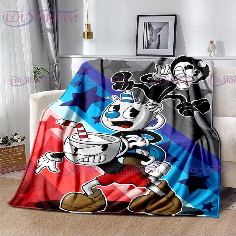 Мультяшное милое одеяло с принтом в виде чашки, пододеяльник для дивана, дорожное постельное белье, фланелевое одеяло, легкое дорожное покрывало