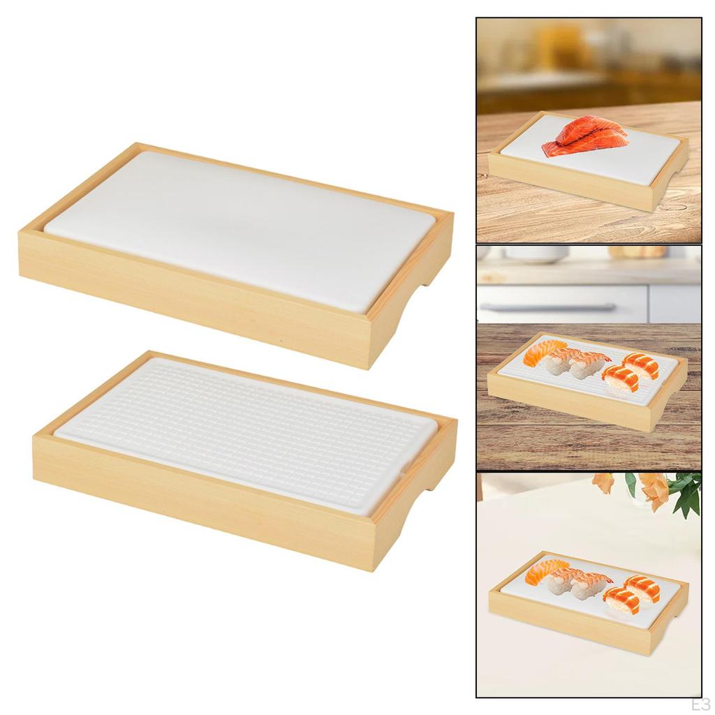 Ice Sushi Serving Platter Board Food Dish, Durable,Ice Dish for Restaurant
