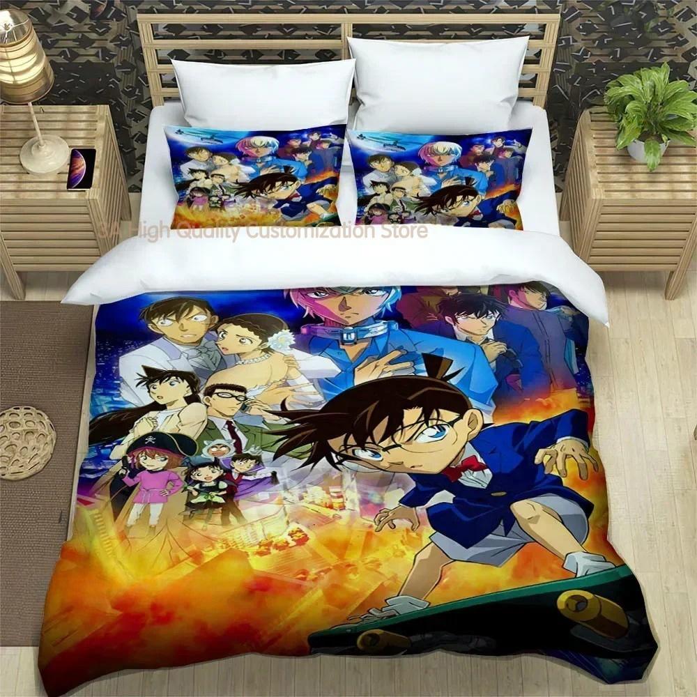 Detective Conan Cartoon Bedding Sets exquisite bed supplies set duvet cover bed comforter set bedding set luxury birthday gift
