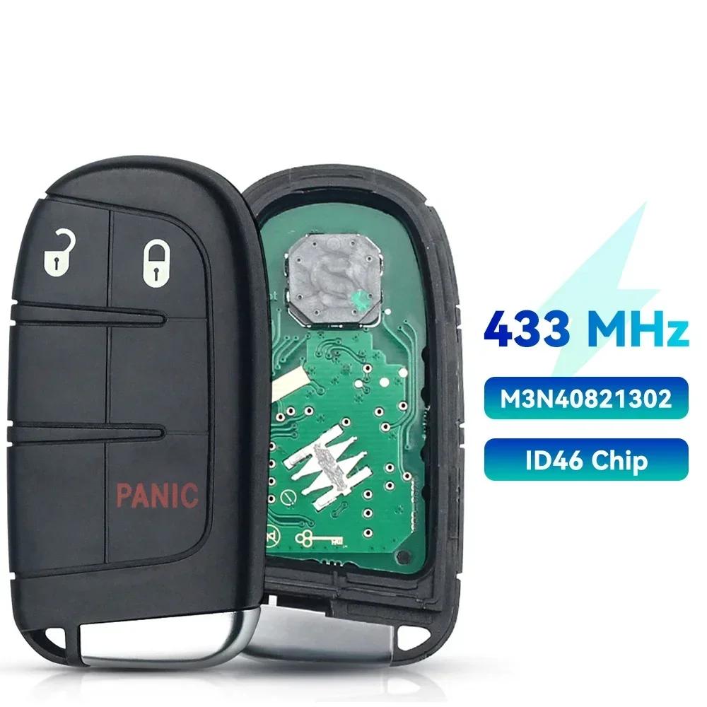 KEYYOU 1PCS Smart Remote Key 433Mhz ID46 Chip Keyless For Jeep Renegade Compass C-CUV Trailhawk SIP22 M3N-40821302 M3N40821302