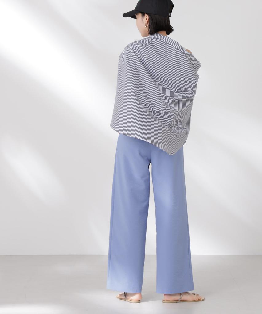 Nano Universe Soccer Tuck Wide Pants Be Paired with Other Size F Women's (Can Items) (110), Blue, 673-5127323